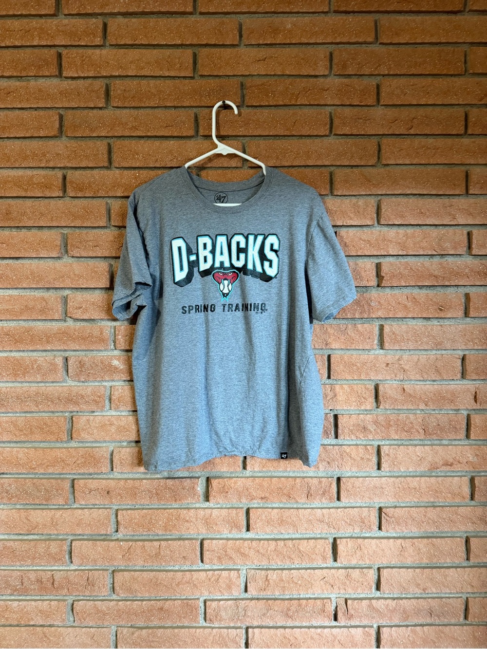 '47 Gray D-Backs Logo Cotton Tee